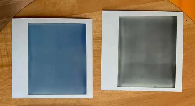 blank polaroid film