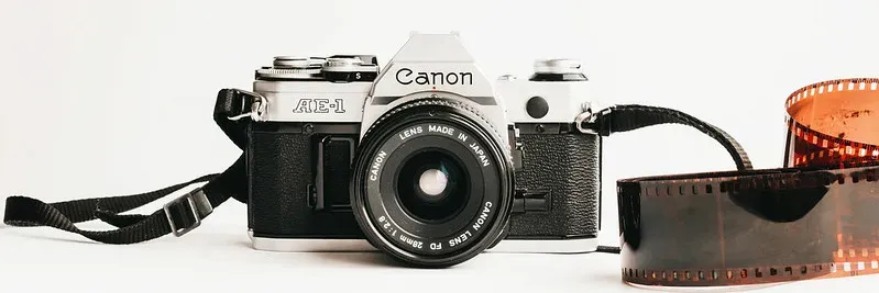 canon ae-1 front film roll