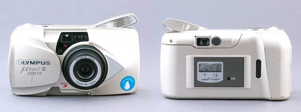 Olympus Stylus Epic Zoom 115 front-back view