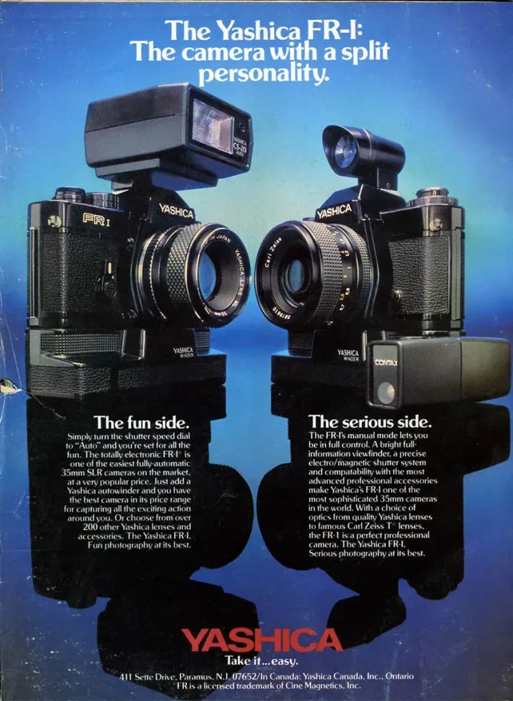 Yashica FR-I advertising leaflet