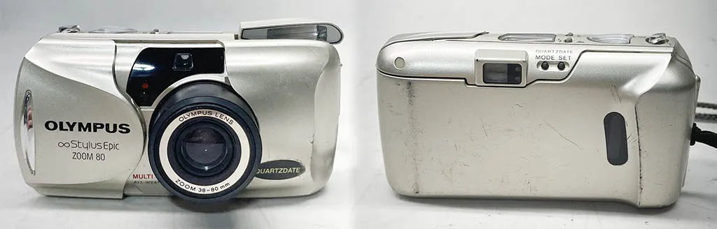 Olympus Stylus Epic Zoom 80 front-back view