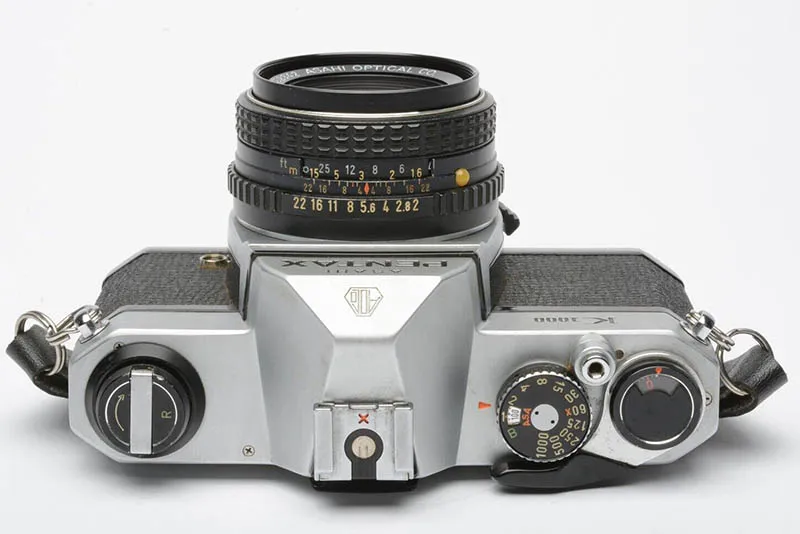 pentax k1000 top view