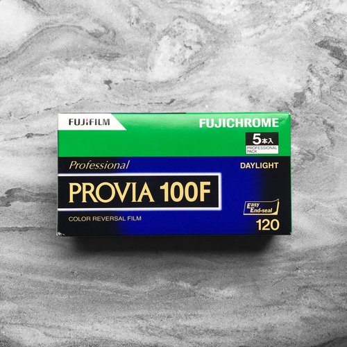 One pack of Fujifilm Provia 100f 120mm film.