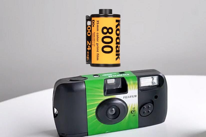 Kodak film inside FujiFilm disposable cameras?