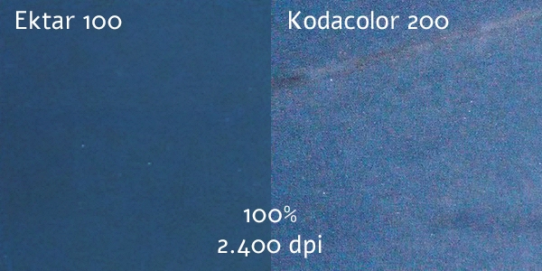 Grain comparison: Kodak Ektar 100 vs Kodak Kodacolor 200