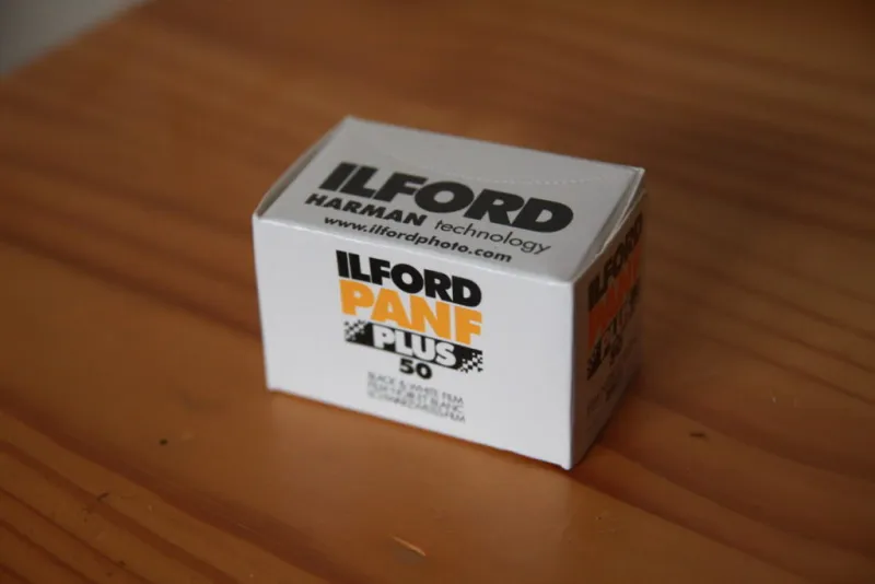 Ilford Pan F Plus 35mm box