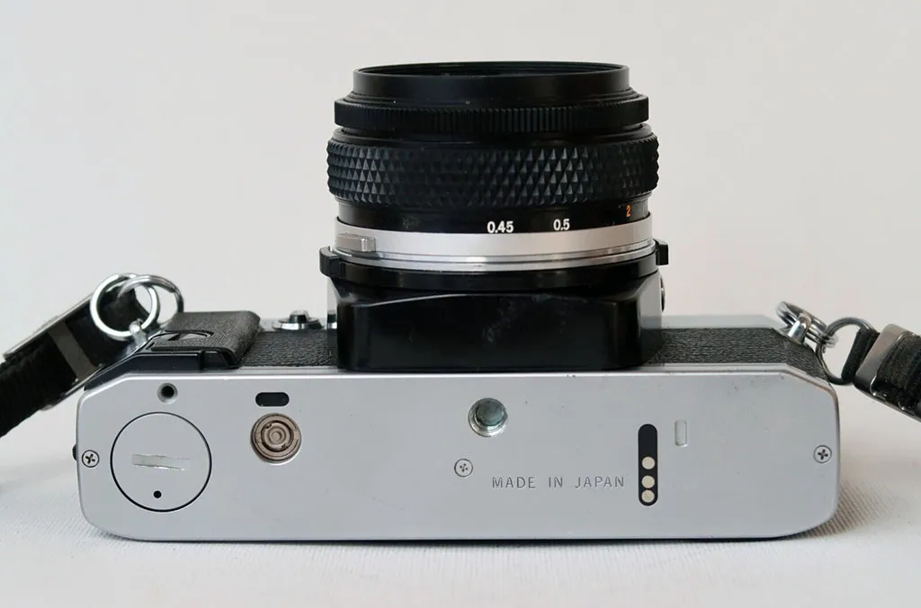 Olympus OM-20 camera, bottom view