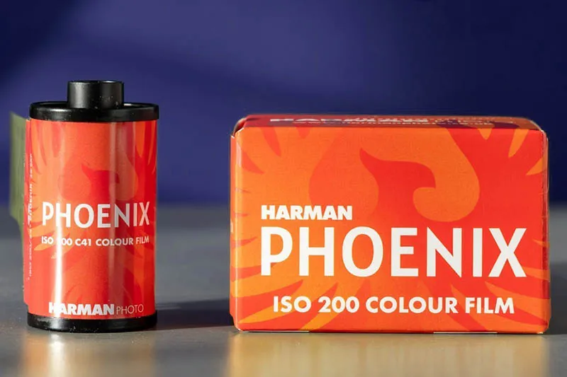 harman phoenix film cartridge and box