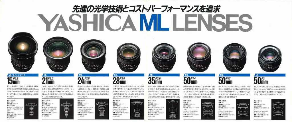 Yashica ML line lenses